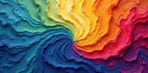 Abstract swirling vibrant colors, textured canvas effect , ripple, fluid, psychedelic