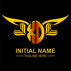 XO Golden Wing Emblem Logo