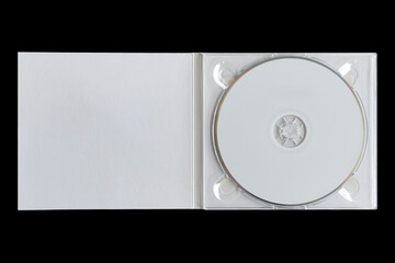 cd in white cardboard sleeve with plastic tray compact disc packaging template