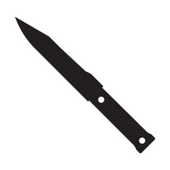 Knife icon vector. Hunting knife illustration sign. Military knife communication symbol. Cold weapon web icon set.