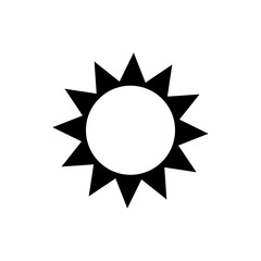 Sunshine icon vector. Rays of the sun illustration sign. Solar corona symbol. Sun web icon. Shine symbol design for web and app.