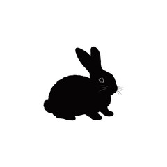 black rabbit vector detail illustration.ai