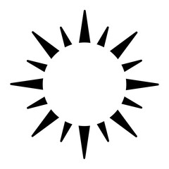 Sunshine icon vector. Rays of the sun illustration sign. Solar corona symbol. Sun web icon. Shine symbol design for web and app.