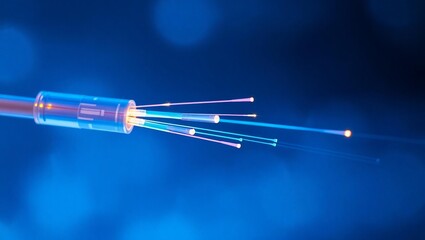 optical fiber to transmit data in the form of light