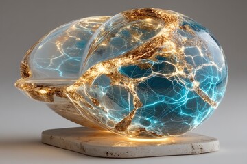 Glowing 3D Wireframe Globe with Interactive Touch Elements