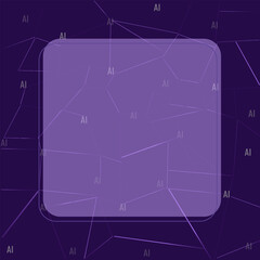 Background, sample, poster, flyer with square text field, instagram, social networks, universe, artificial intelligence, brain