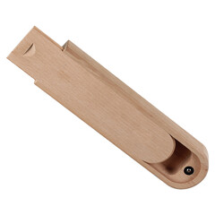 A wooden item designed for rolling and storing items, featuring a sleek and minimalist design.
