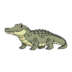 Fototapeta premium Adorable Cartoon Crocodile Illustration HD Quality Image