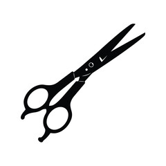 Black silhouette professional hair cutting shears barber scissors salon tools icon
