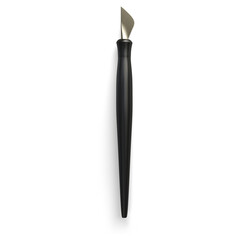 A sleek black pen with a metallic nib, designed for precision writing or drawing.