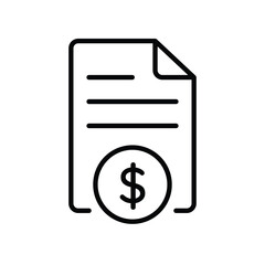 Invoice or insurance money  icon