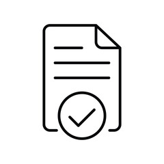 Approval icon, Document authorized symbol