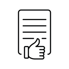 Approval icon, Document authorized symbol