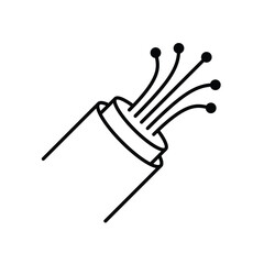 Fiber optic icon outline