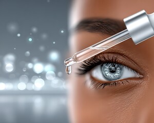 Skincare product being applied to eye
