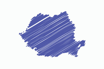 Naklejka premium Flat Design Map of the ROMANIA – Vector Graphic for Print and Web (may contain provinces)