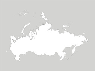 Flat Design Map of the RUSSIA – Vector Graphic for Print and Web (may contain provinces)