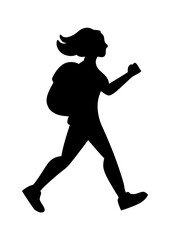 silhouette of a girl