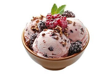 gourmet ice-cream dessert isolated on transparent background.