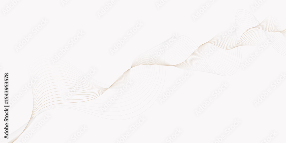 Aufkleber delicate wave pattern of fine lines gracefully flows across a bright white background creating a soft effect lines creating a wave like design.