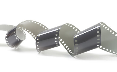 Strip of photographic film isolated on white
