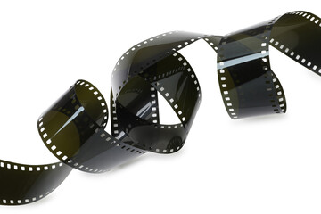 Strip of photographic film isolated on white