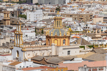 Fototapeta premium Casco Antiguo, Seville, Andalusia, Spain. View of Seville from the roof of the Cathedral.