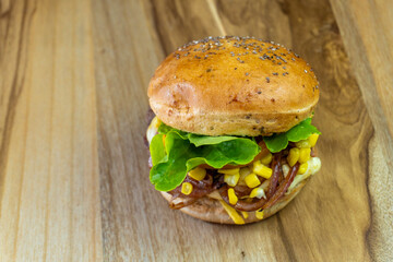 sandwich with cheese and vegetables