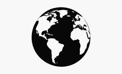 hands holding earth silhouette icon