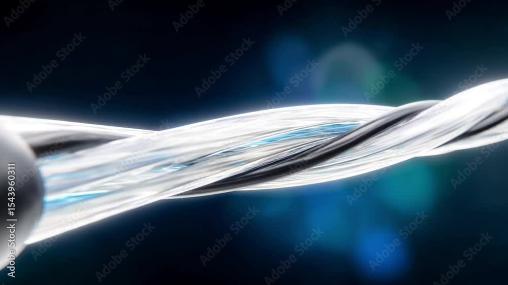 Poster twisted metal: a close-up photograph showcases the elegant intertwining of metallic strands, emphasi