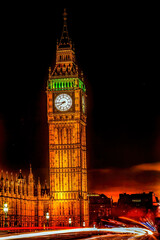Fototapeta premium Big Ben, Westminster Bridge, houses of Parliament, Westminster, London, England.