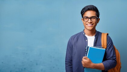 Young Nepali Student With Notebook