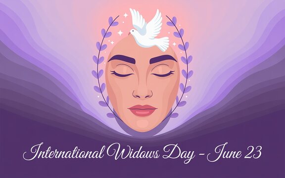 International Widows Day, A calm face honors the strength of all widows.