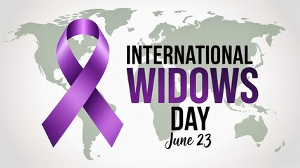 Raising awareness for widowhood challenges through symbolic purple ribbon.