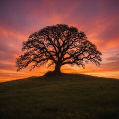 tree in sunset