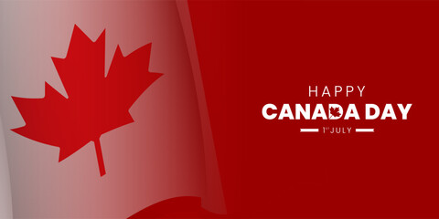 Happy Canada Day 1st of July Background Design. Banners, Posters, Greeting Cards. Canada Vector Illustration.
