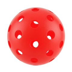 Vibrant Red Pickleball—A Close-Up on Sports Equipment Design
