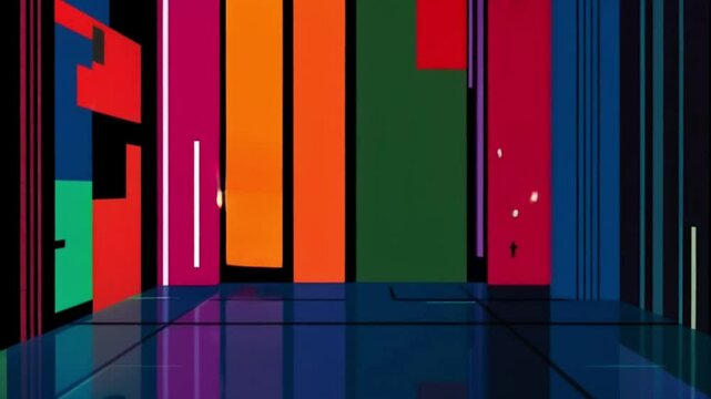Colorful abstract vector illustration background design with rainbow flag and blank banner 4k abstract background video