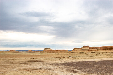 ruins of ancient city,Danxia landform, Yadan landform, Xinjiang, Devil City, desert, adjacent,...