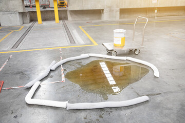 Industrial Spill Containment and Response in a Warehouse