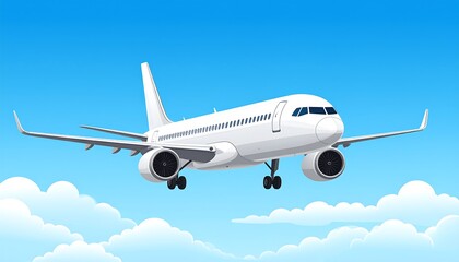 Obraz premium Airplane Flying Above Clouds.