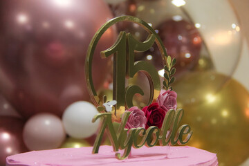 Festa de 15 anos cor de rosa