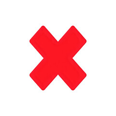 Obraz premium Red X Mark: Symbol of Rejection, Cancellation, or Error