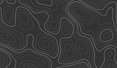 Abstract background wavy topographic line map. Contour geography map grid abstract backdrop. Seamless pattern and banner design.  topographic lines wave backdrop topology contour background.