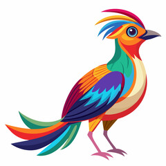 Fototapeta premium Vibrant colorful bird illustration design