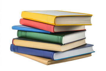 Fototapeta premium Pile of books isolated on a transparent background ,clipping path