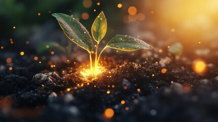 Glowing Sprout: A New Beginning