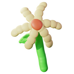 Digital flower modeled in virtual reality 009