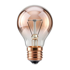 Bright LED Lightbulb Isolated On Transparent Background 