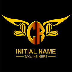 Obraz premium CR Golden Wing Emblem Logo